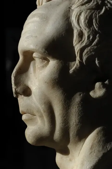 Framed Print : Bust identified as C. Julius Caesar or Cornelius Sulla. Perh Framed Print : Bust identified as C. Julius Caesar or Cornelius Sulla. Perh