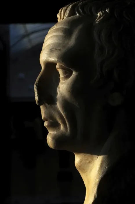 Framed Print : Bust identified by some as Julius Caesar (102-100-44 BC) Framed Print : Bust identified by some as Julius Caesar (102-100-44 BC)