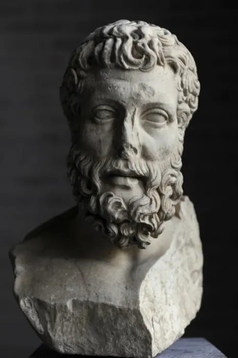 Framed Print : Bust of Metrodorus of Lampsacus the Younger (331-277 BC) Framed Print : Bust of Metrodorus of Lampsacus the Younger (331-277 BC)