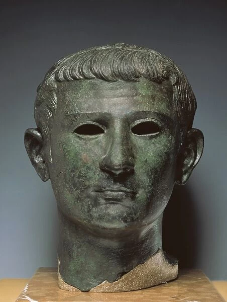 Bust of Tiberius. 1st c. Roman art. Sculpture