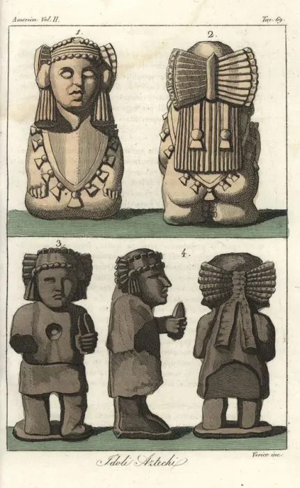 Framed Print : Busts of sacred idols of the Aztecs, Mexico Framed Print : Busts of sacred idols of the Aztecs, Mexico
