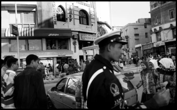 Framed Print : Busy street with policeman Alexandria, Egypt Framed Print : Busy street with policeman Alexandria, Egypt