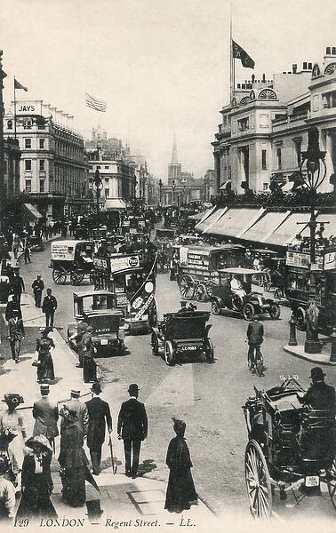 Busy Traffic on Regent Street, London