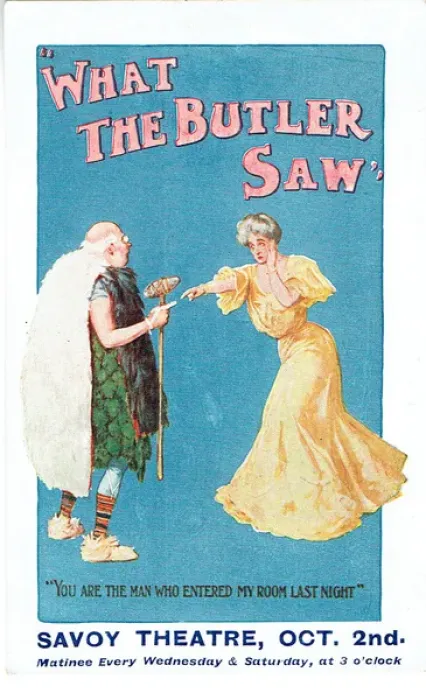 Framed Print : What The Butler Saw by E F Parry and Frederick Mouillot Framed Print : What The Butler Saw by E F Parry and Frederick Mouillot
