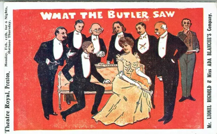 Framed Print : What The Butler Saw by E F Parry and Frederick Mouillot Framed Print : What The Butler Saw by E F Parry and Frederick Mouillot