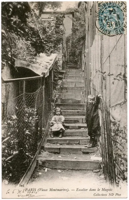 Framed Print : Butte Steps, Montmartre, Paris, France Framed Print : Butte Steps, Montmartre, Paris, France