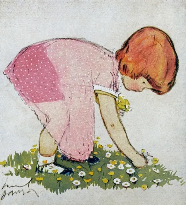Framed Print : Buttercups and Daisies by Muriel Dawson Framed Print : Buttercups and Daisies by Muriel Dawson