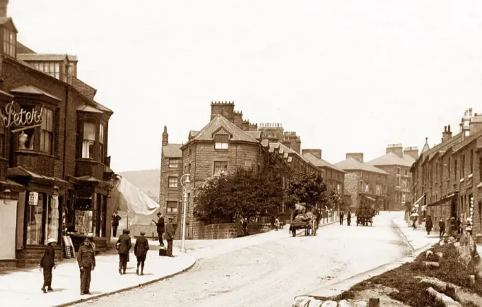 Framed Print : Buxton Fairfield Road early 1900s Framed Print : Buxton Fairfield Road early 1900s