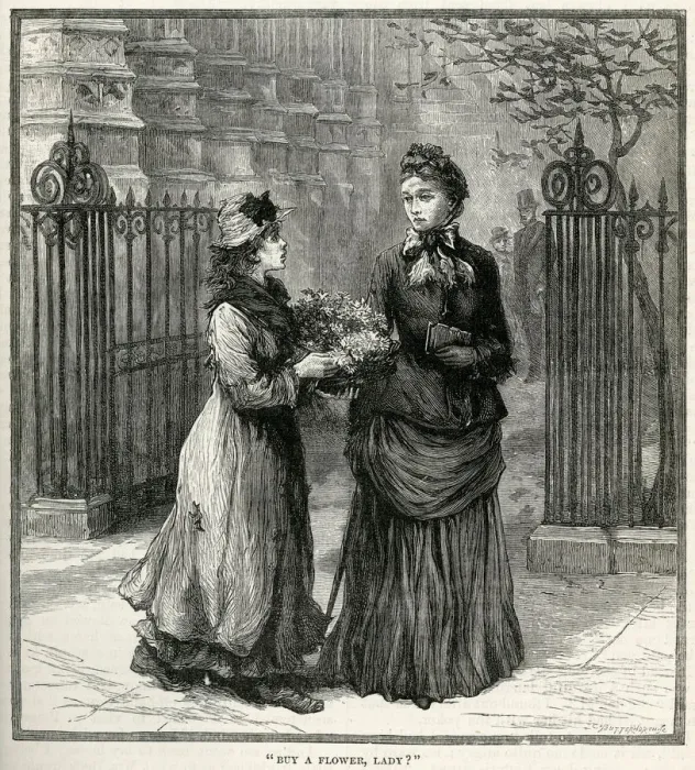 Framed Print : BUY A FLOWER, LADY? 1887 Framed Print : BUY A FLOWER, LADY? 1887