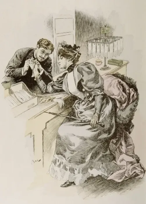 Framed Print : Buying Gloves / 1895 Framed Print : Buying Gloves / 1895