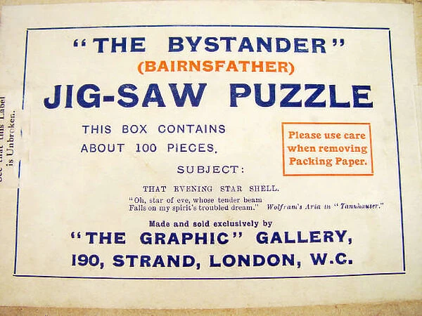 The Bystander Jigsaw By Capt Bruce Bairnsfather