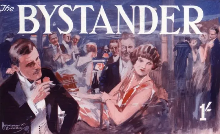 Framed Print : Bystander masthead design, 1927 - Evening entertainment Framed Print : Bystander masthead design, 1927 - Evening entertainment