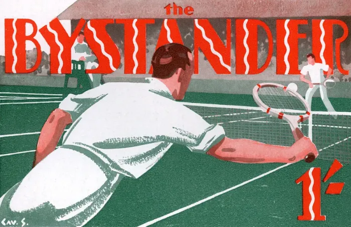 Framed Print : Bystander masthead - tennis match Framed Print : Bystander masthead - tennis match