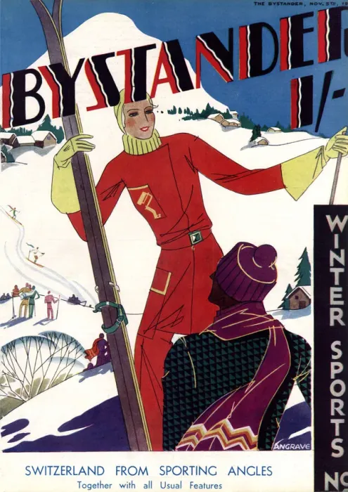 Framed Print : Bystander Winter Sports Number 1930 Framed Print : Bystander Winter Sports Number 1930