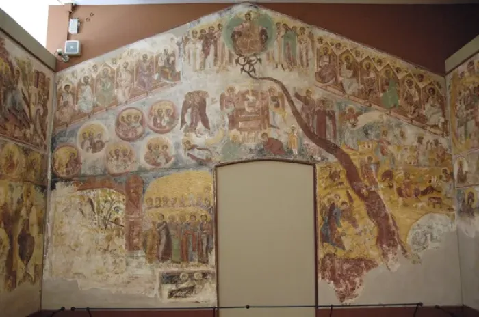 Framed Print : Byzantine Art. Greece. Frescoes from the Monastery of St. An Framed Print : Byzantine Art. Greece. Frescoes from the Monastery of St. An
