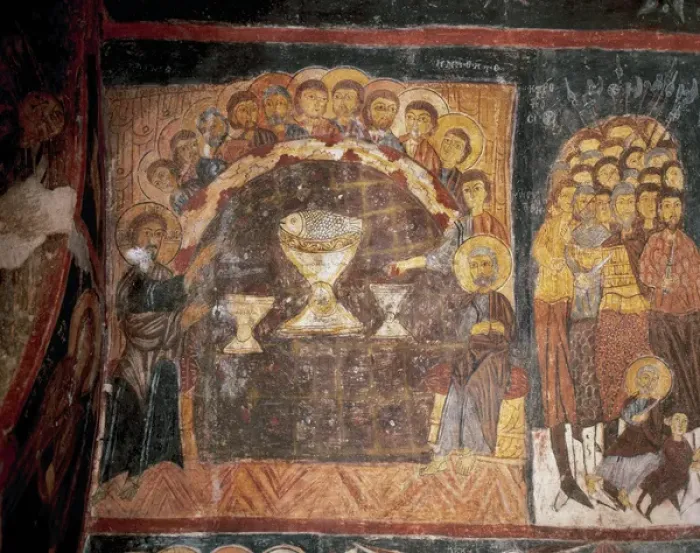 Framed Print : Byzantine art. Turkey. Church of St. John. Fresco depicting Framed Print : Byzantine art. Turkey. Church of St. John. Fresco depicting