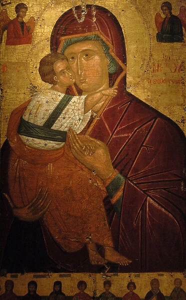 Byzantine icon. Virgin Hodegetria. XVI century. Greece