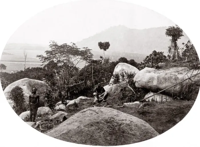 Framed Print : c. 1860s South East Asia - early view of Singapore Framed Print : c. 1860s South East Asia - early view of Singapore