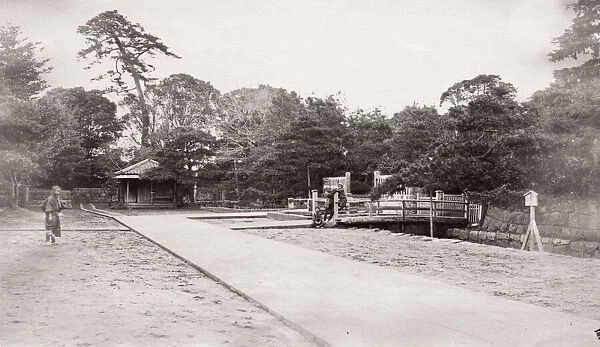c. 1871 Japan - approach to the Ankokuden temple, Shiba, Tokyo - from The Far East