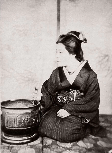 c. 1871 Japan - tea house attendant - from The Far East magazine