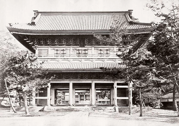 c. 1871 Japan - Tenshozan Renge-in Komyo-ji Buddhist temple Kamakura - from The Far
