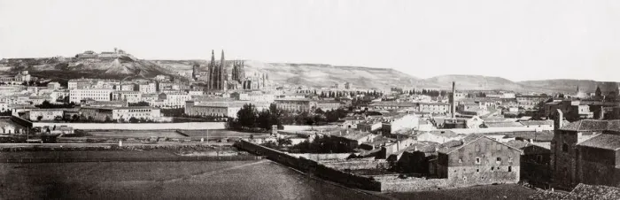 Framed Print : c. 1880 Spain - city of Burgos and the cathedral Framed Print : c. 1880 Spain - city of Burgos and the cathedral