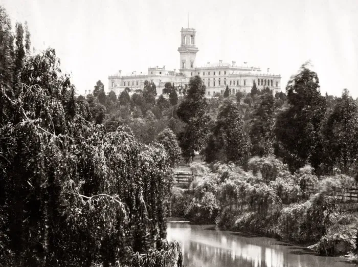Framed Print : c. 1880s Australia Melbourne - public park general hospital Framed Print : c. 1880s Australia Melbourne - public park general hospital