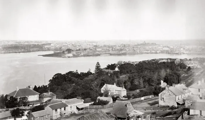Framed Print : c. 1880s Australia - Sydney harbour view Framed Print : c. 1880s Australia - Sydney harbour view