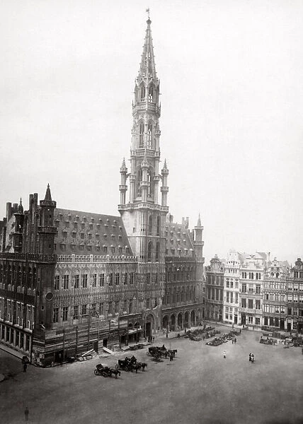 c. 1880s Belgium Brussels Grand Place