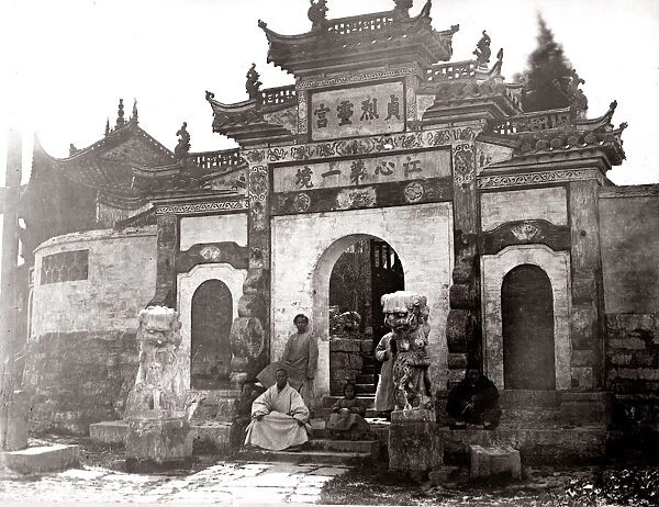 c. 1880s China - exterior view temple Hankow, Wuhan