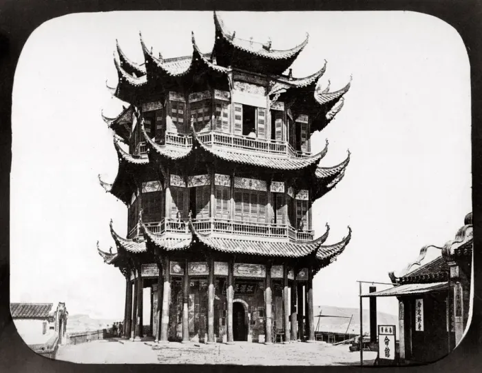 Framed Print : c. 1880s China - ornate pagoda Framed Print : c. 1880s China - ornate pagoda