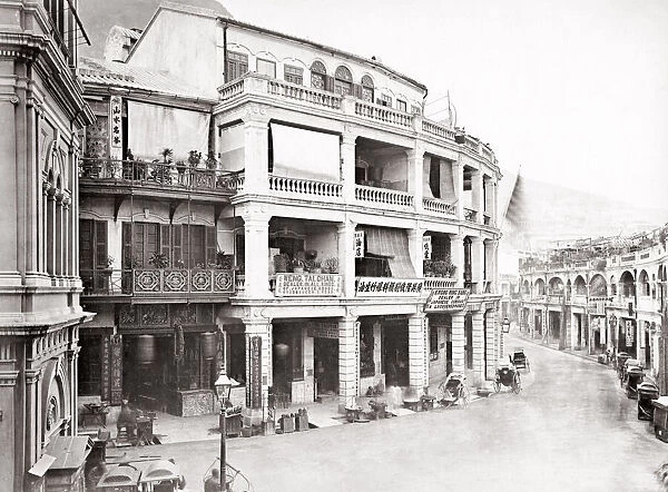 c. 1880s China - Queens Road Hong Kong