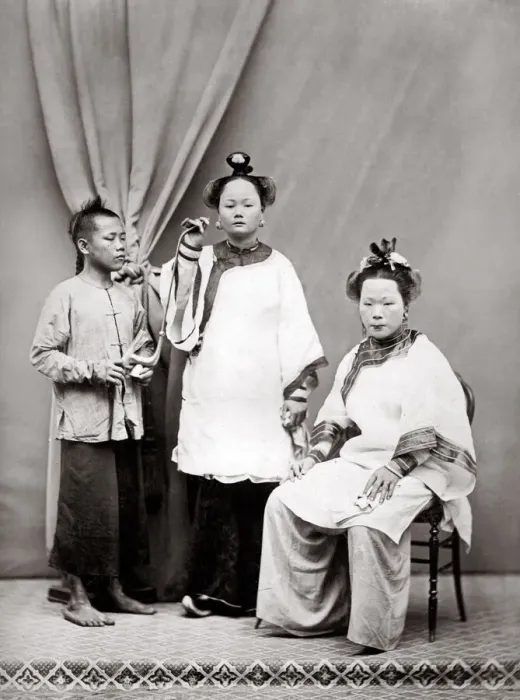 Framed Print : c. 1880s China - two women with bound feet