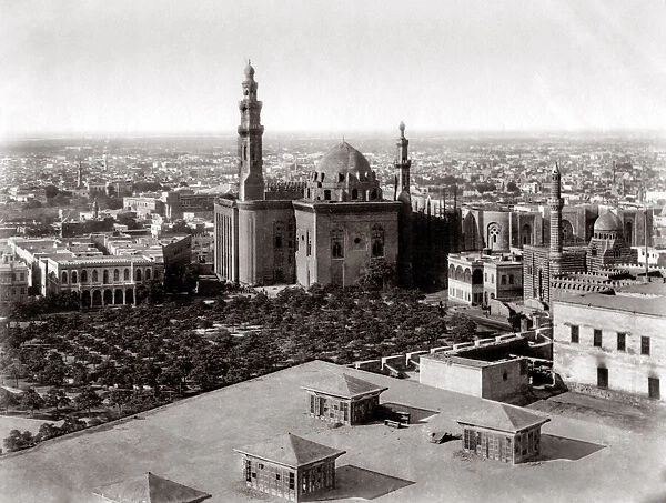 c. 1880s Egypt Cairo - city centre rooftop view