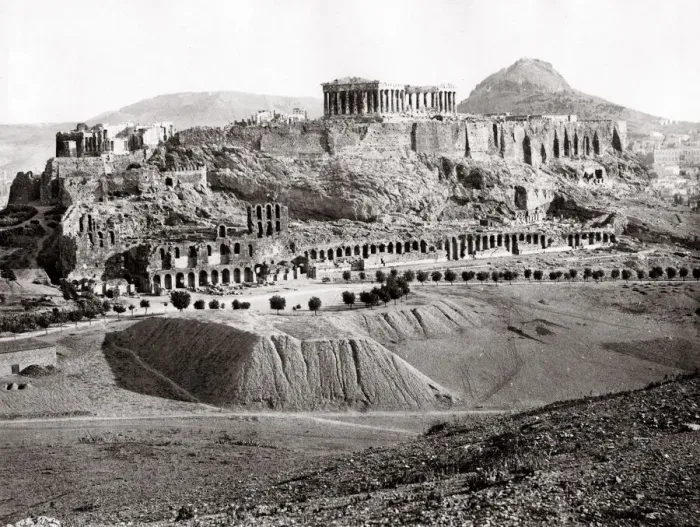 Framed Print : c. 1880s Greece Athens - the Acropolis and Parthenon Framed Print : c. 1880s Greece Athens - the Acropolis and Parthenon