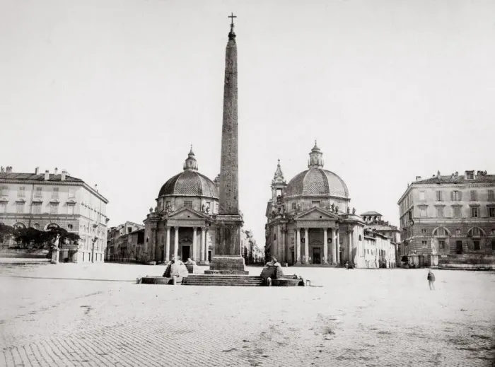 Framed Print : c. 1880s IIaly Rome Piazza del Popolo Framed Print : c. 1880s IIaly Rome Piazza del Popolo