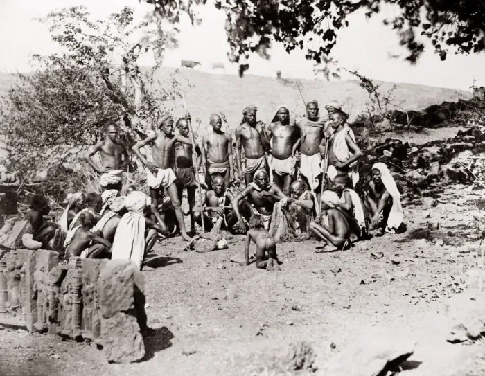 Framed Print : c. 1880s India - group of country men, farmers? Framed Print : c. 1880s India - group of country men, farmers?