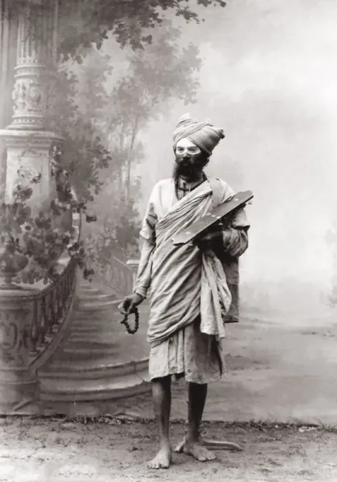 Framed Print : c. 1880s India - man with veiled face Framed Print : c. 1880s India - man with veiled face