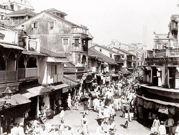 c. 1880s India - street procession, Bombay. Mumbai