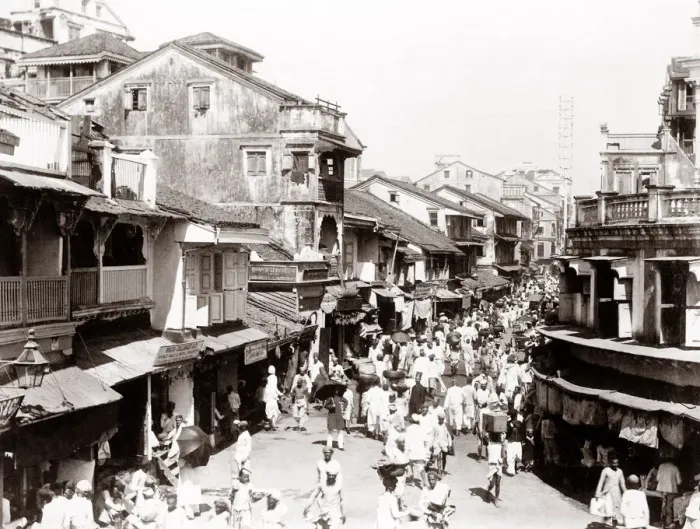 Framed Print : c. 1880s India - street procession, Bombay. Mumbai Framed Print : c. 1880s India - street procession, Bombay. Mumbai