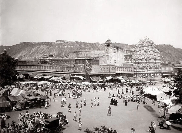 c. 1880s India - street scene in Jaipur Jeypore, Koraput