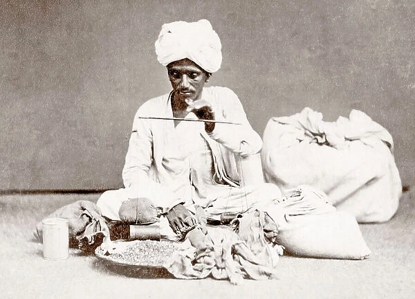 c. 1880s India - weighing spices or other dry goods