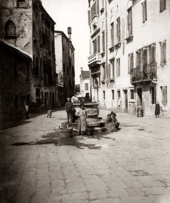 Framed Print : c. 1880s Italy - Campiello Dei Mori aquare in Venice Framed Print : c. 1880s Italy - Campiello Dei Mori aquare in Venice