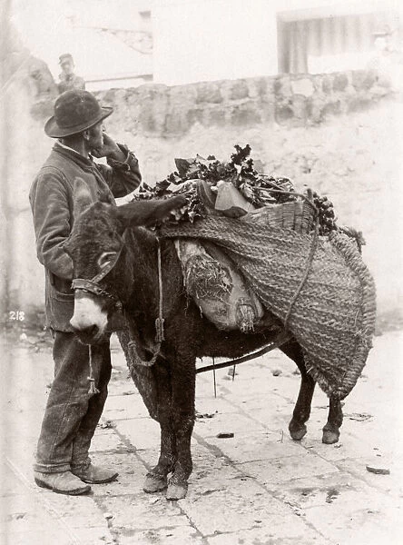 c. 1880s Italy - Italy, probably Sicily street vendor and don