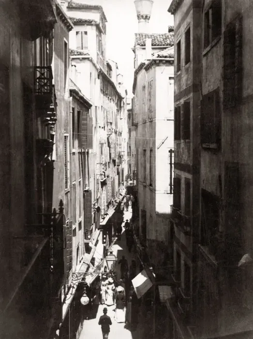 Framed Print : c. 1880s Italy - Merceria Dell Orlogio, street Venice Framed Print : c. 1880s Italy - Merceria Dell Orlogio, street Venice