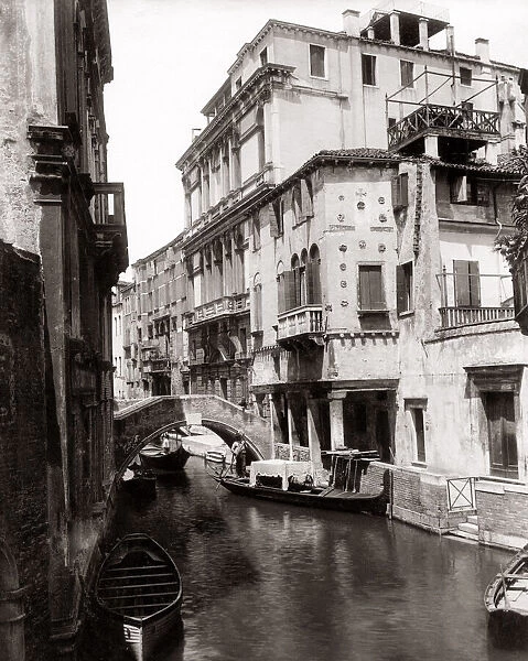 c. 1880s Italy - Rio Vidnan Venice Venizia