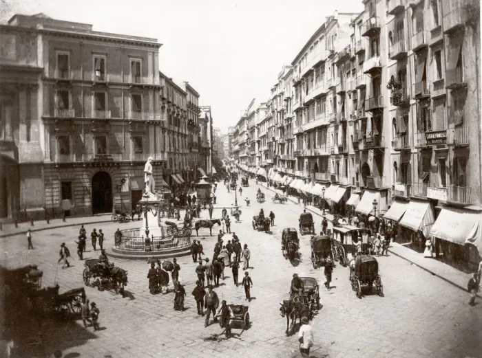 Framed Print : c. 1880s Italy Via Roma Naples Napoli Framed Print : c. 1880s Italy Via Roma Naples Napoli