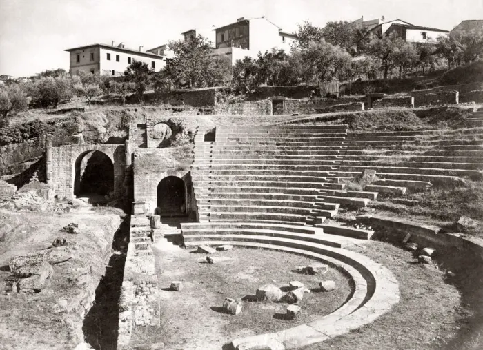 Framed Print : c. 1880s Italy - Roman theatre at Fiesole Framed Print : c. 1880s Italy - Roman theatre at Fiesole