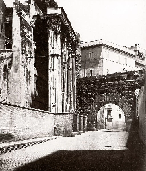 c. 1880s Italy Rome - Temple of Mars Ultor