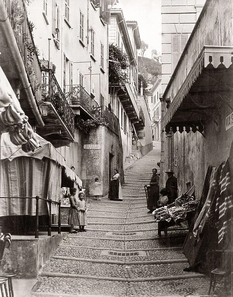 c. 1880s Italy - Via Serbelloni Bellagio